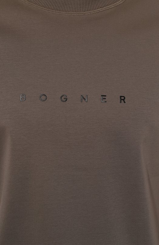 Хлопковая футболка Bogner 58088299 Коричневый  58088299 Фото 5