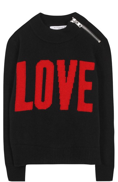 Свитер из шерсти и кашемира с принтом и декоративной молнией GIVENCHY, арт. H15016, фото 1