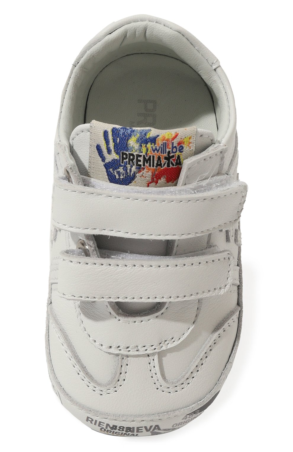 Кожаные пинетки PREMIATA WILL BE белого цвета по цене 16500 руб., арт. 23CU0033-V/BABY LUCY V/16-19, фото 4 Кожаные пинетки PREMIATA WILL BE, арт. 23CU0033-V/BABY LUCY V/16-19, фото 4