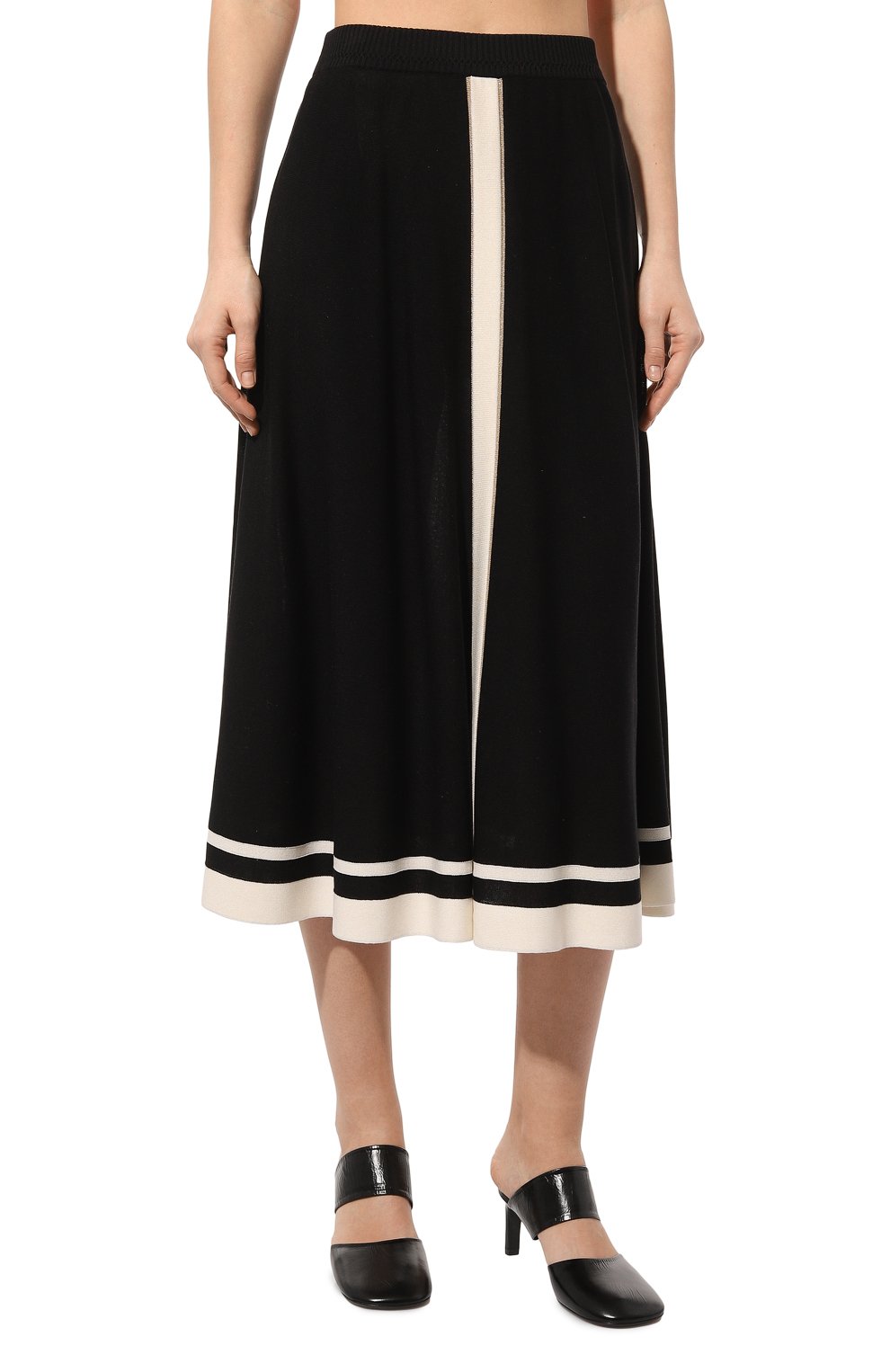 Юбка из шелка и вискозы FREEAGE черного цвета по цене 80080 руб., арт. S24.SK051.6079.900, фото 3 Юбка из шелка и вискозы FREEAGE, арт. S24.SK051.6079.900, фото 3