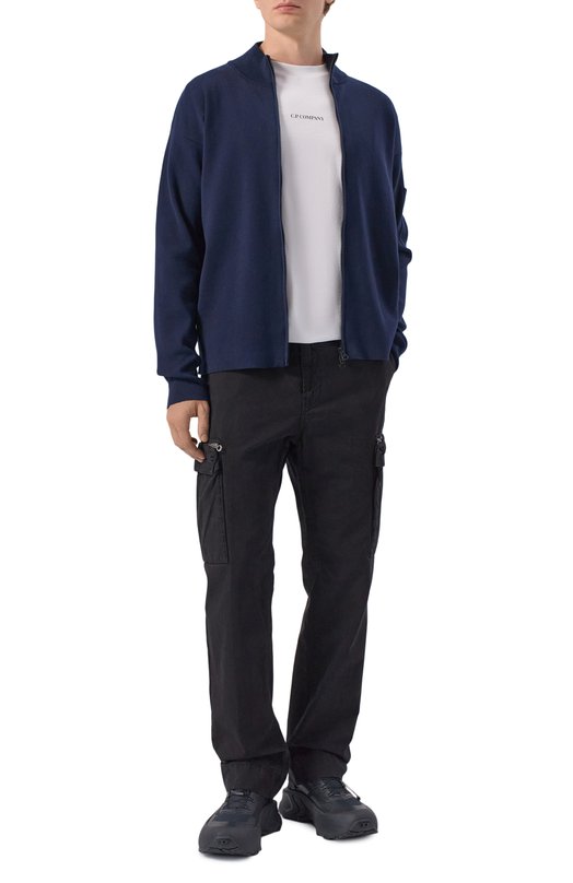 Хлопковый кардиган C.P. Company 20CMKN096A/110560A Синий  20CMKN096A/110560A Фото 2