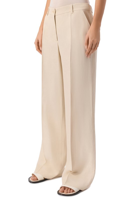 Брюки из вискозы и льна P.A.R.O.S.H. D232214/RAISA26 Бежевый  D232214/RAISA26 Фото 3