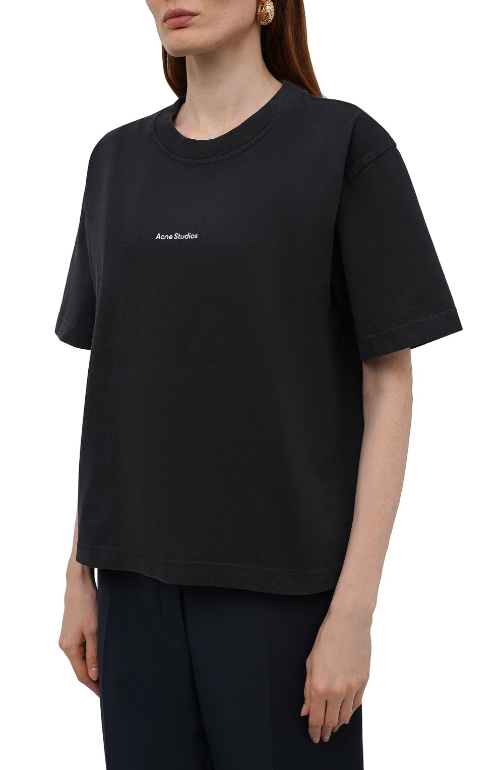 Хлопковая футболка ACNE STUDIOS, арт. AL0135, фото 3