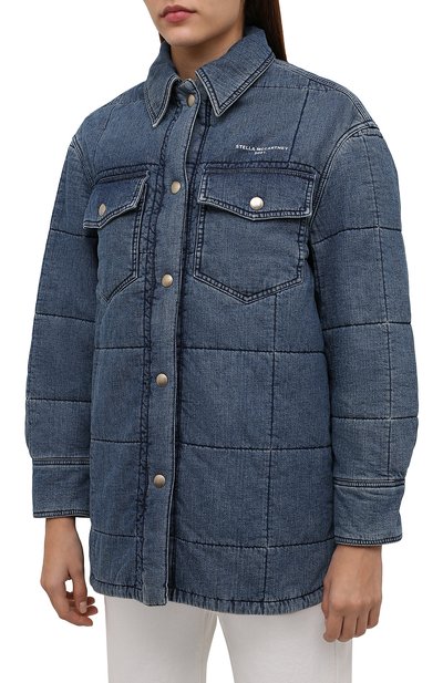 Хлопковая куртка STELLA MCCARTNEY синего цвета по цене 119500 руб., арт. 603988/S0H54, фото 3 Хлопковая куртка STELLA MCCARTNEY, арт. 603988/S0H54, фото 3