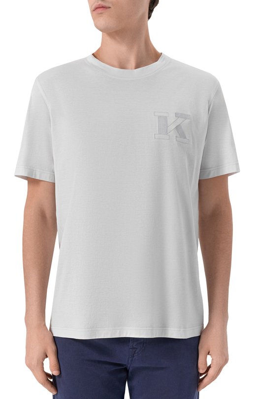 Хлопковая футболка Kiton UMK0827K327 Белый  UMK0827K327 Фото 3