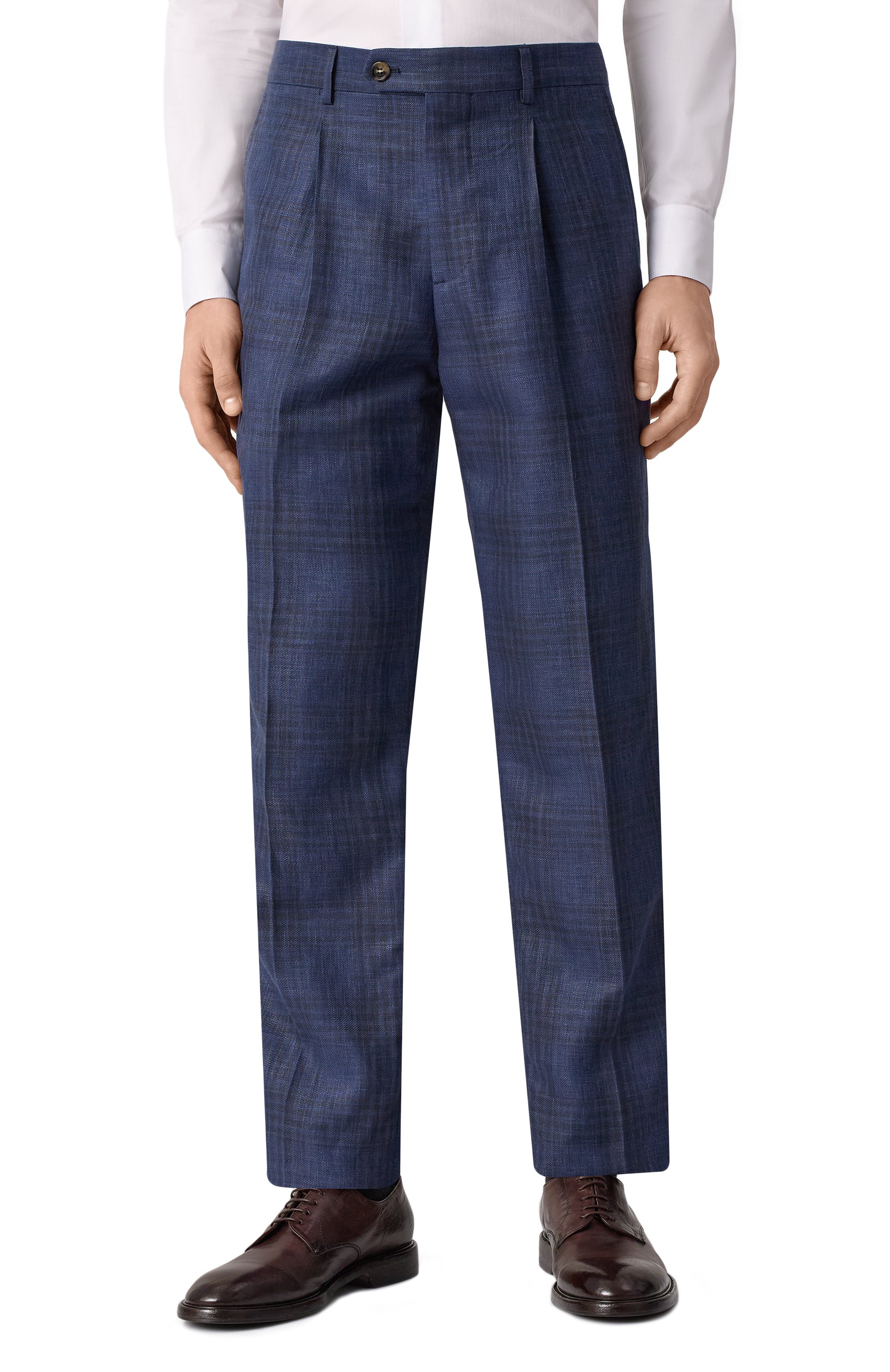 Костюм из шерсти и льна BRUNELLO CUCINELLI темно-синего цвета по цене 721500 руб., арт. MR486LDWH, фото 6 Костюм из шерсти и льна BRUNELLO CUCINELLI, арт. MR486LDWH, фото 6