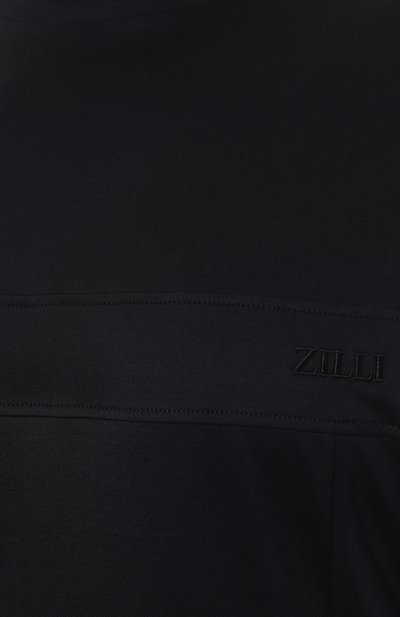 Хлопковая футболка ZILLI темно-синего цвета по цене 87550 руб., арт. TSR001M0110VZI0P0/66, фото 5 Хлопковая футболка ZILLI, арт. TSR001M0110VZI0P0/66, фото 5