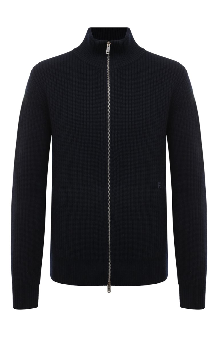 Мужской кардиган из шерсти и кашемира GIVENCHY темно-синего цвета, арт. BM90PW4YGB | Фото 1 (Материал внешний: Кашемир, Шерсть; Длина (для топов): Стандартные; Рукава: Длинные; Мужское Кросс-КТ: Кардиган-одежда; Стили: Кэжуэл; Застежка: Пуговицы)