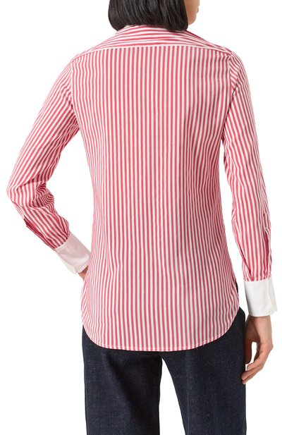 Рубашка из хлопка и шелка KITON, арт. D59429K0965E01, фото 4