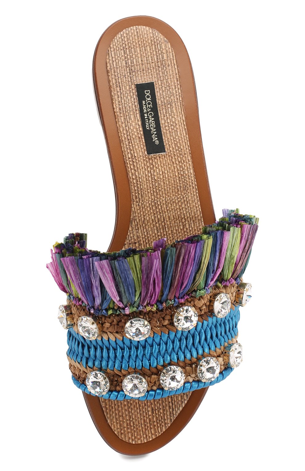 Комбинированные шлепанцы bianca DOLCE & GABBANA, арт. CQ0386/AX854, фото 5