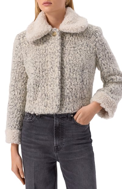 Шерстяная куртка BOTROIS светло-серого цвета по цене 35900 руб., арт. SKU00023859, фото 3 Шерстяная куртка BOTROIS, арт. SKU00023859, фото 3