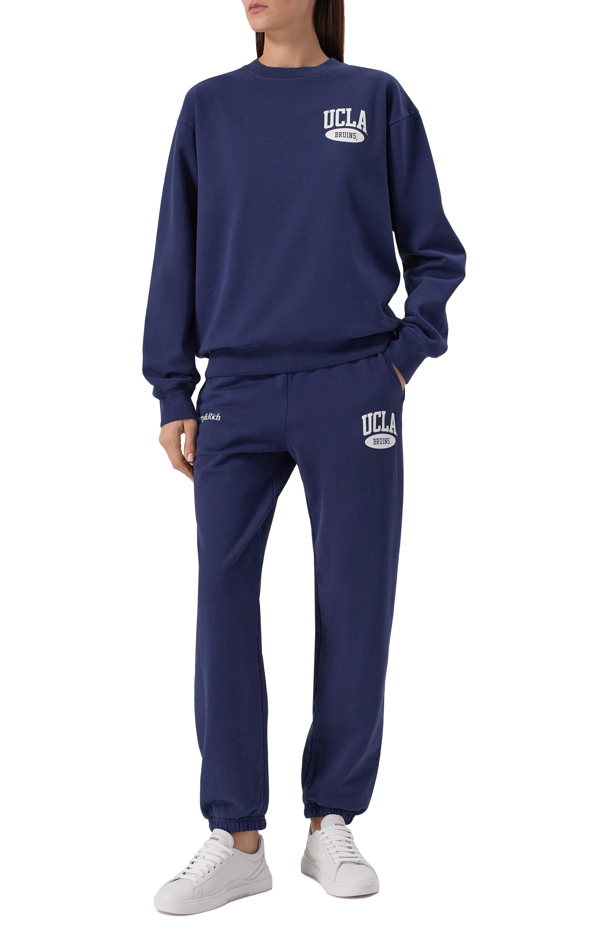 Хлопковый свитшот sporty & rich x ucla SPORTY AND RICH синего цвета по цене 25400 руб., арт. ST071615670BL106, фото 2 Хлопковый свитшот sporty & rich x ucla SPORTY AND RICH, арт. ST071615670BL106, фото 2