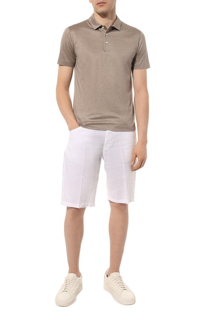 Льняные шорты 120% LINO белого цвета по цене 26350 руб., арт. Y0M2120/0000253/000, фото 2 Льняные шорты 120% LINO, арт. Y0M2120/0000253/000, фото 2