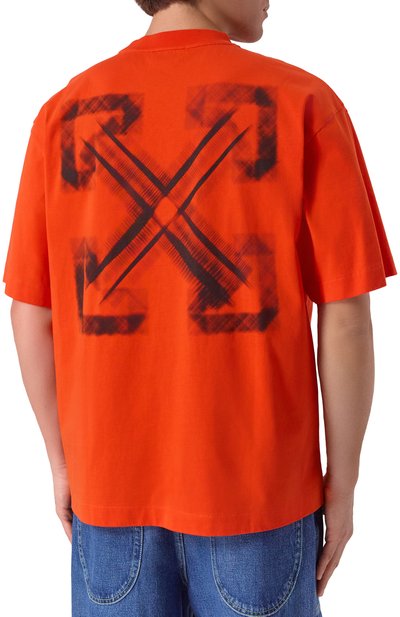 Хлопковая футболка OFF-WHITE, арт. 0MAA120S25JER00F, фото 4