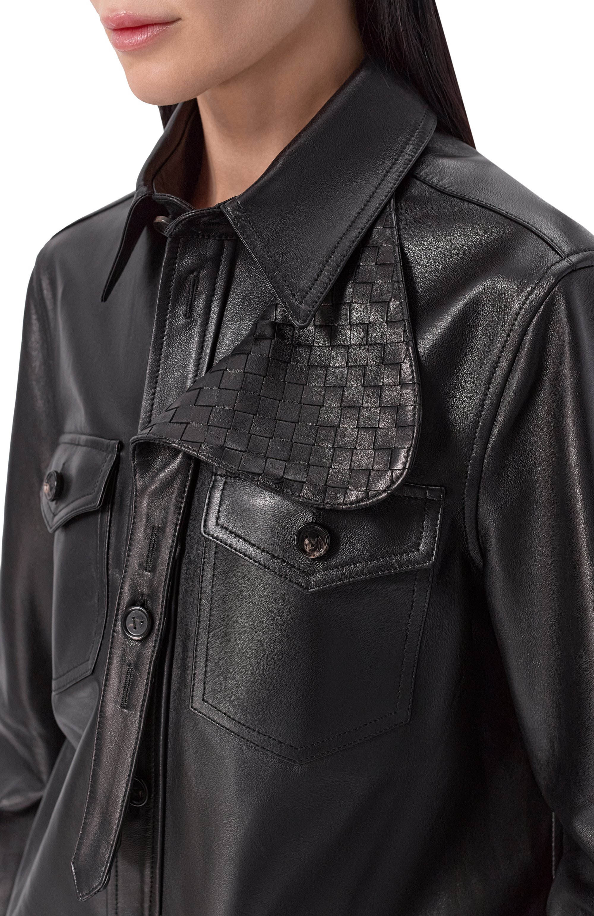 Кожаная рубашка BOTTEGA VENETA, арт. 870161/V61D0, фото 5