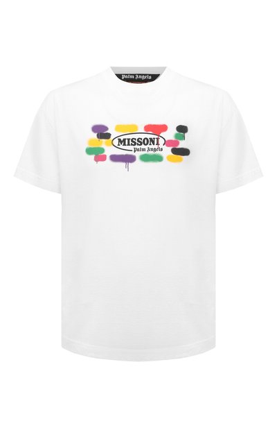 Хлопковая футболка palm angels x missoni PALM ANGELS, арт. PMAA001F21JER0280110, фото 1