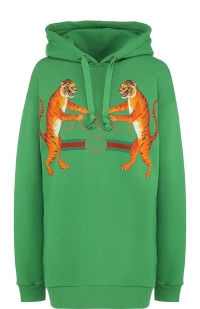 Женский хлопковая толстовка свободного кроя с логотипом бренда GUCCI, арт. 469251/X3L48