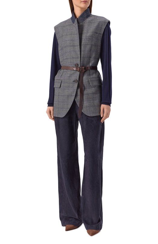 Замшевые брюки Kiton D59172K0918 Синий  D59172K0918 Фото 2