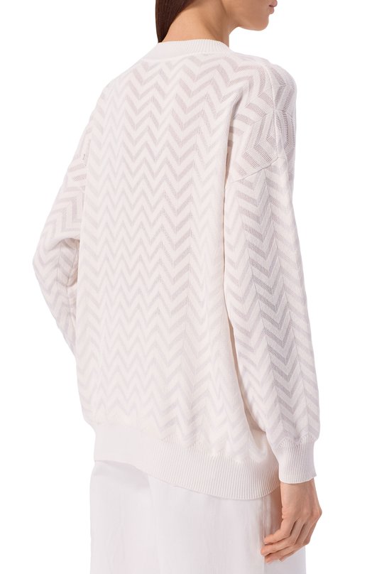 Пуловер из хлопка и вискозы Missoni DC26SN01/BK01H2 Белый  DC26SN01/BK01H2 Фото 4