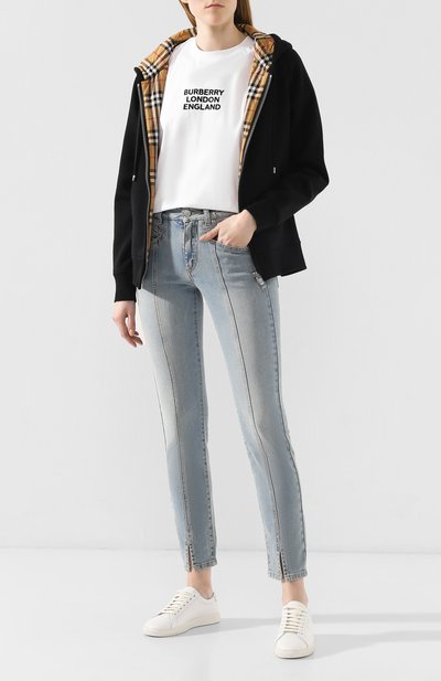 Хлопковая футболка BURBERRY, арт. 8021176, фото 2