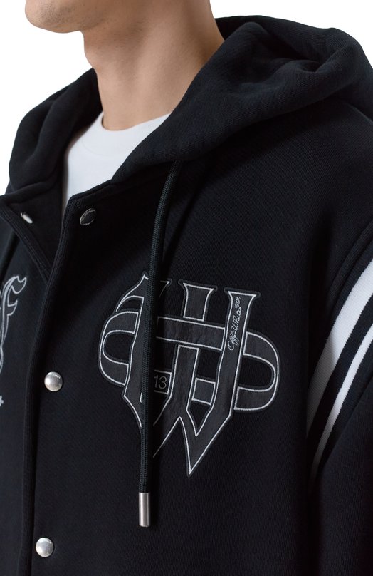 Хлопковая толстовка Off-White 0MEK003F25FLE001 Чёрный  0MEK003F25FLE001 Фото 5