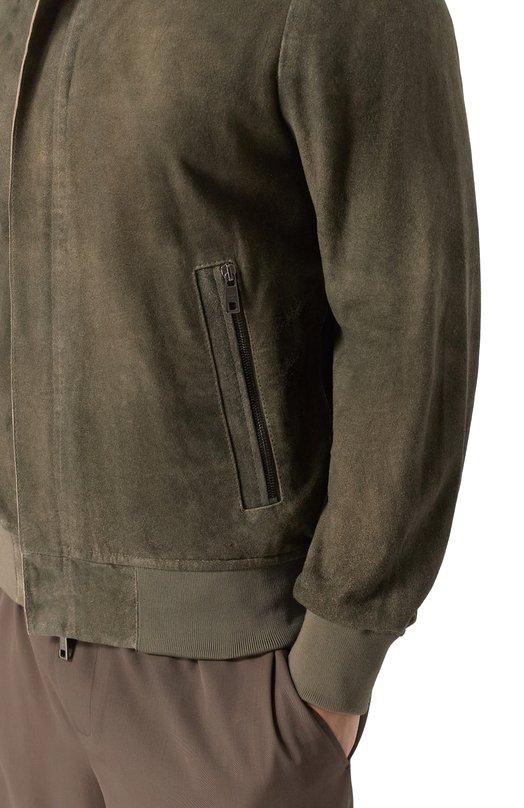 Замшевый бомбер Giorgio Brato GU26S24098CMTM Серый  GU26S24098CMTM Фото 5