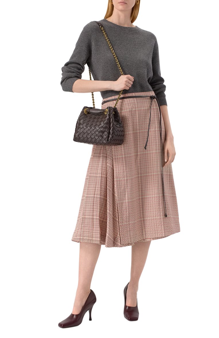 Женская сумка parachute small BOTTEGA VENETA темно-коричневого цвета, арт. 817175/V4SC5 | Фото 7 (Размер: small; Автоматизация ТО: Проставлено; Материал: Натуральная кожа; Автоматизация состава: Проставлено)
