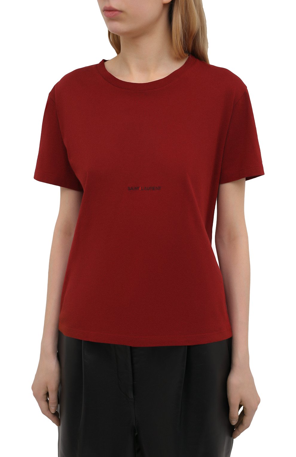Хлопковая футболка SAINT LAURENT, арт. 660774/YBYL2, фото 3