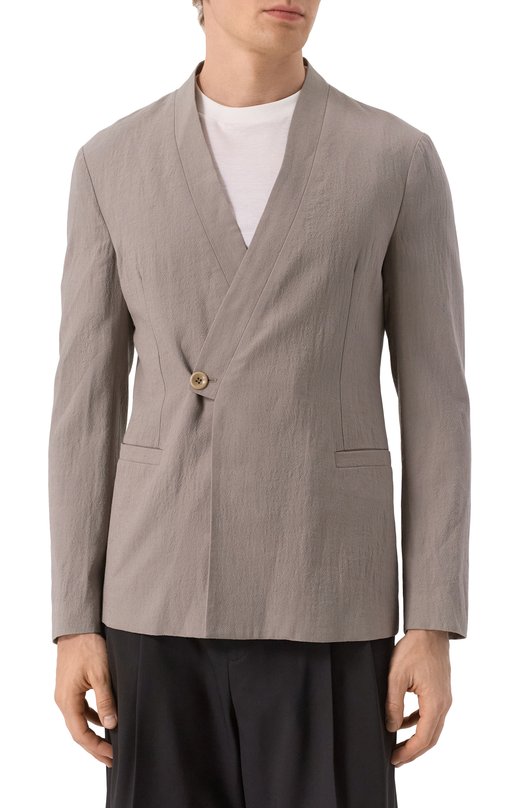 Шерстяной пиджак Giorgio Armani 1SGGG0LP/T02EN Бежевый  1SGGG0LP/T02EN Фото 4