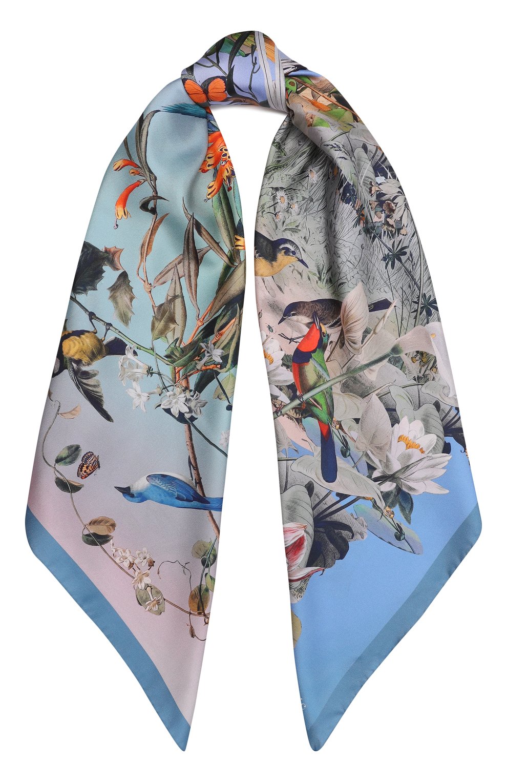 Шелковый платок green book RADICAL CHIC голубого цвета по цене 29900 руб., арт. 660912.07.09, фото 1 Шелковый платок green book RADICAL CHIC, арт. 660912.07.09, фото 1