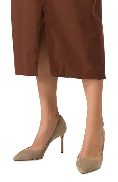 Замшевые туфли romy 85 JIMMY CHOO, арт. R0MY 85/KDU, фото 3
