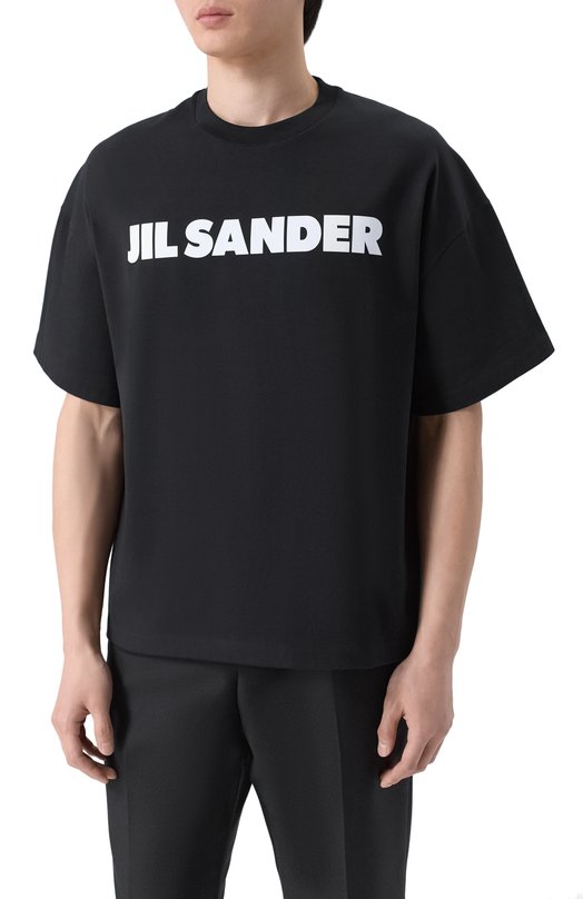 Хлопковая футболка Jil Sander J22GC0221/J20349 Чёрный  J22GC0221/J20349 Фото 3