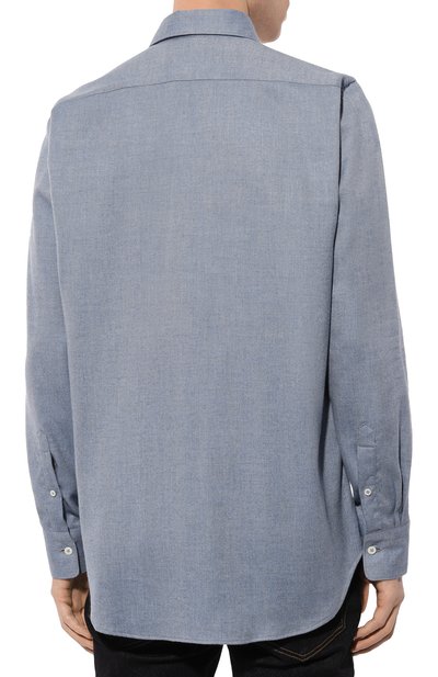 Рубашка из хлопка и лиоцелла CANALI, арт. CSL70B1/GL03355, фото 4