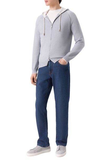 Кардиган из хлопка и кашемира GRAN SASSO серого цвета по цене 53550 руб., арт. 57190/23202, фото 2 Кардиган из хлопка и кашемира GRAN SASSO, арт. 57190/23202, фото 2