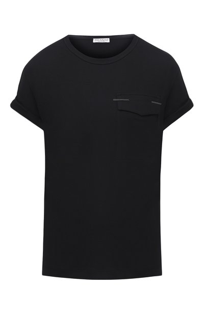 Женская хлопковая футболка BRUNELLO CUCINELLI, арт. MP045BR810