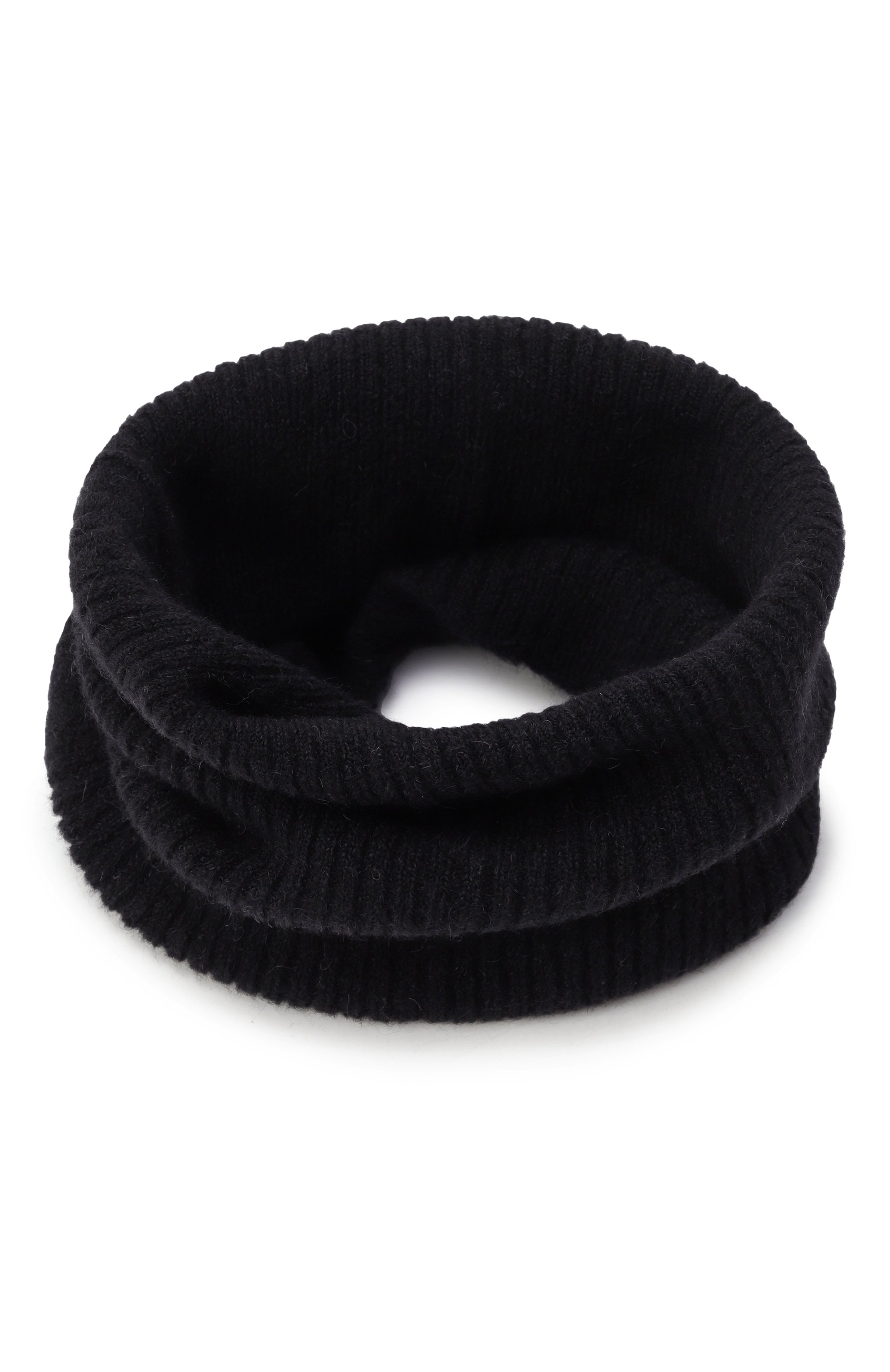 Шарф-снуд RICK OWENS черного цвета по цене 36700 руб., арт. RU02E1484/KWP, фото 1 Шарф-снуд RICK OWENS, арт. RU02E1484/KWP, фото 1