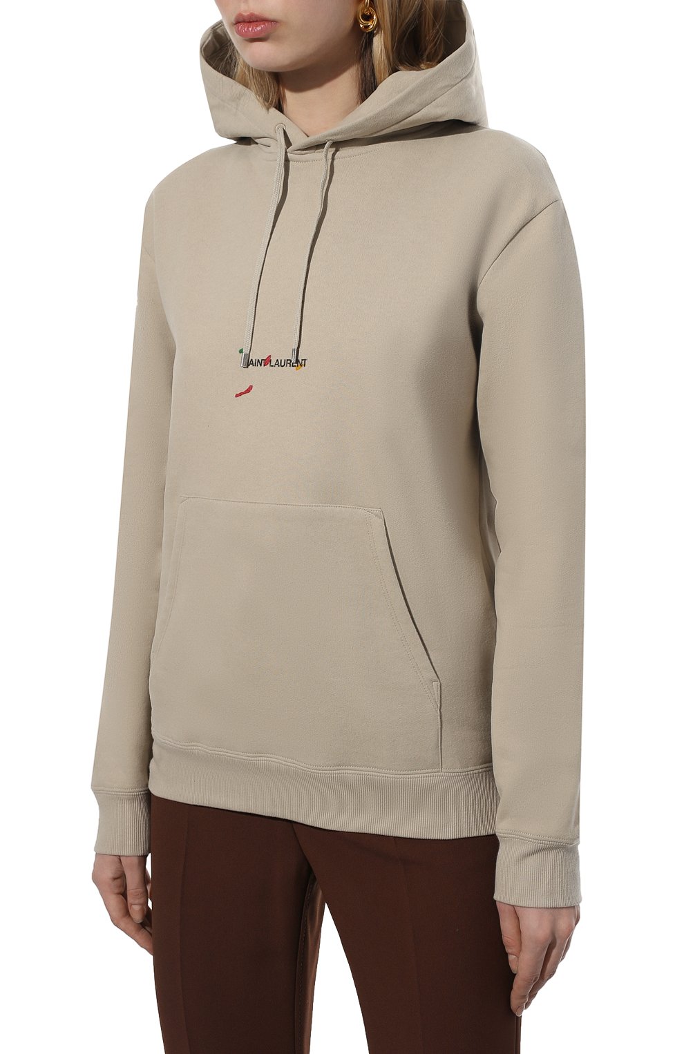 Хлопковое худи SAINT LAURENT, арт. 690337/Y36QQ, фото 3