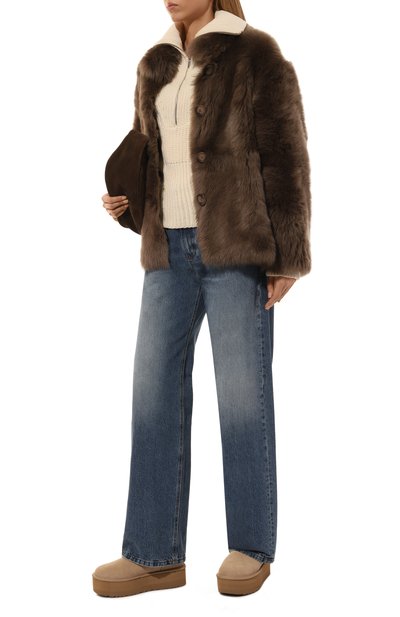 Замшевые полусапоги classic ultra mini platform UGG, арт. 1135092, фото 2