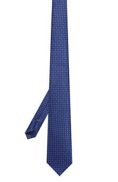 Шелковый галстук CANALI синего цвета по цене 19950 руб., арт. 18/HS03565, фото 3 Шелковый галстук CANALI, арт. 18/HS03565, фото 3