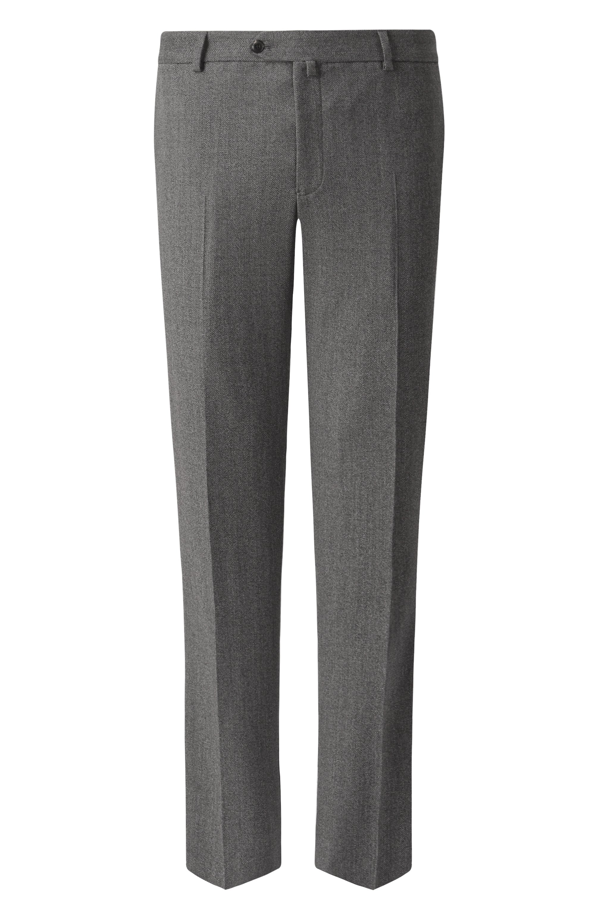 Шерстяные брюки EMPORIO ARMANI темно-серого цвета по цене 47100 руб., арт. EM000464/TE10998, фото 1 Шерстяные брюки EMPORIO ARMANI, арт. EM000464/TE10998, фото 1