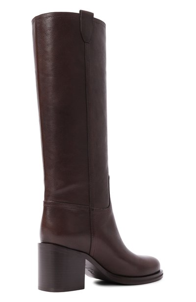 Кожаные сапоги BRUNELLO CUCINELLI темно-коричневого цвета по цене 251000 руб., арт. MZ0RC3110, фото 5 Кожаные сапоги BRUNELLO CUCINELLI, арт. MZ0RC3110, фото 5