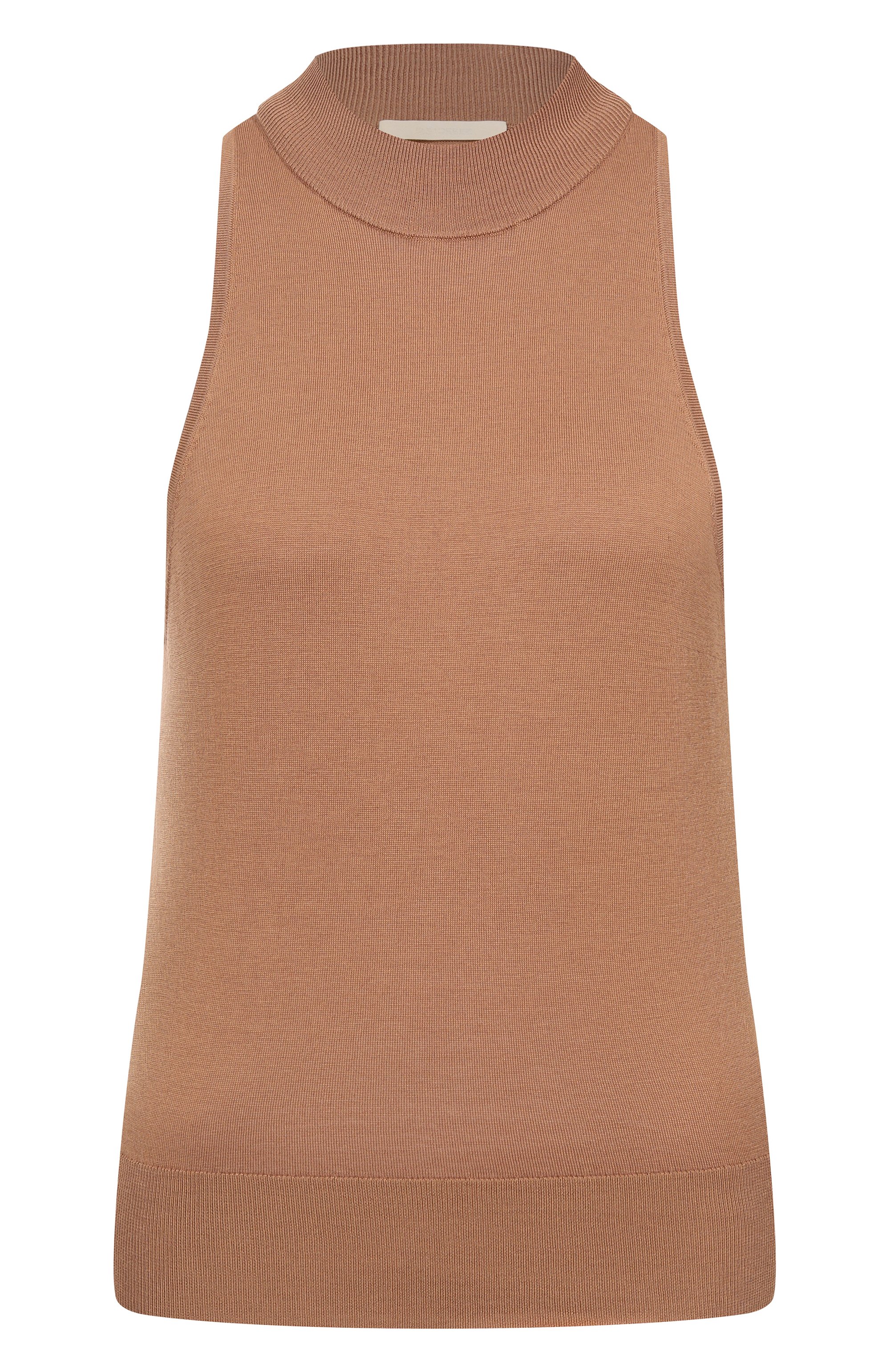 Топ из шелка и хлопка 12 STOREEZ бежевого цвета по цене 13000 руб., арт. 137942, фото 1 Топ из шелка и хлопка 12 STOREEZ, арт. 137942, фото 1