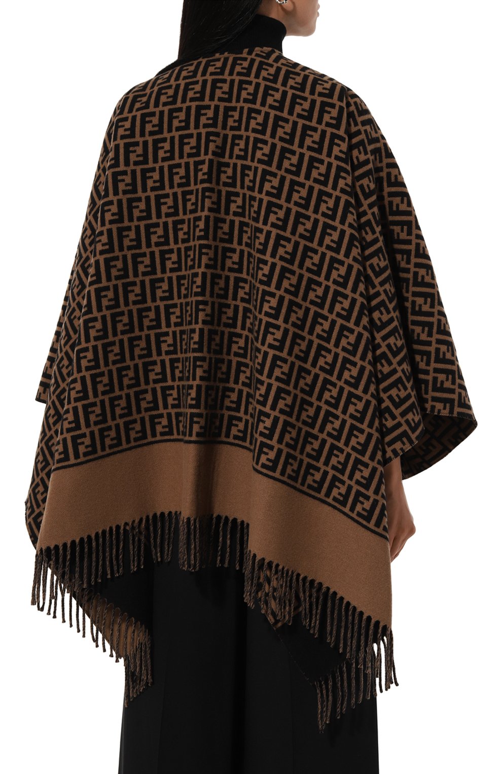 Накидка из шерсти и кашемира FENDI, арт. FXX723 AQCW, фото 4