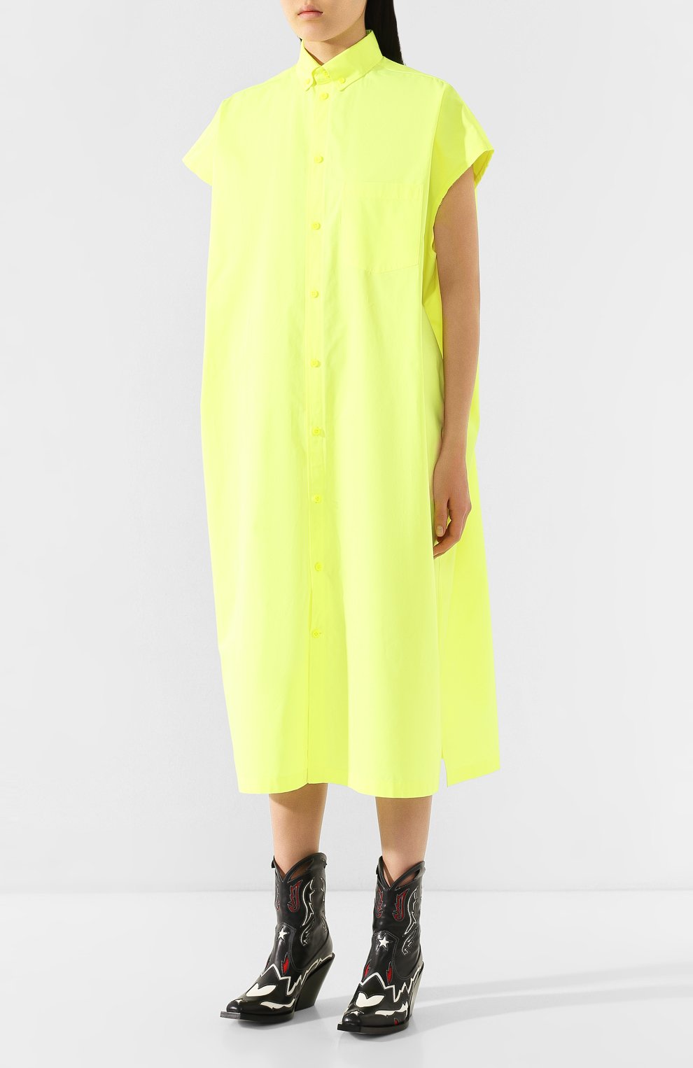 Хлопковое платье BALENCIAGA, арт. 576677/TIM09, фото 3