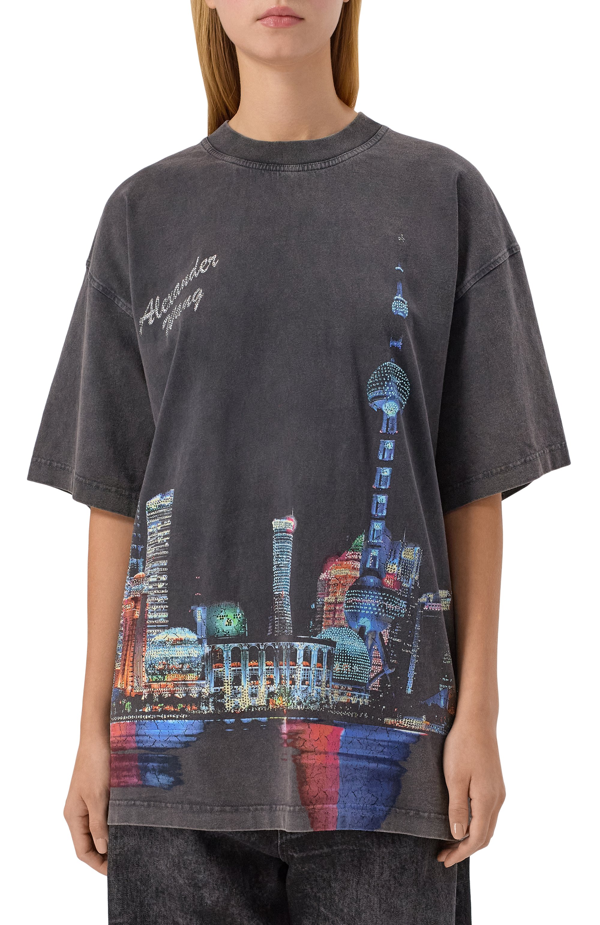 Хлопковая футболка ALEXANDER WANG, арт. UCC3251844, фото 3