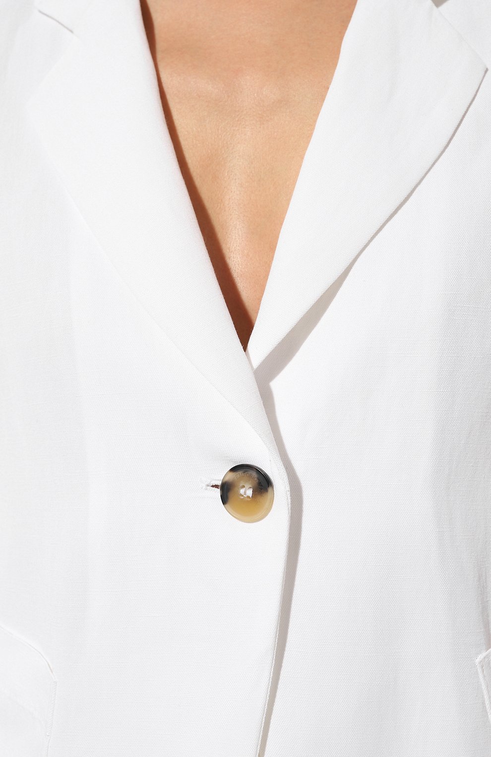Жакет из вискозы и льна EMPORIO ARMANI белого цвета по цене 69350 руб., арт. 3R2G74/2NM8Z, фото 5 Жакет из вискозы и льна EMPORIO ARMANI, арт. 3R2G74/2NM8Z, фото 5
