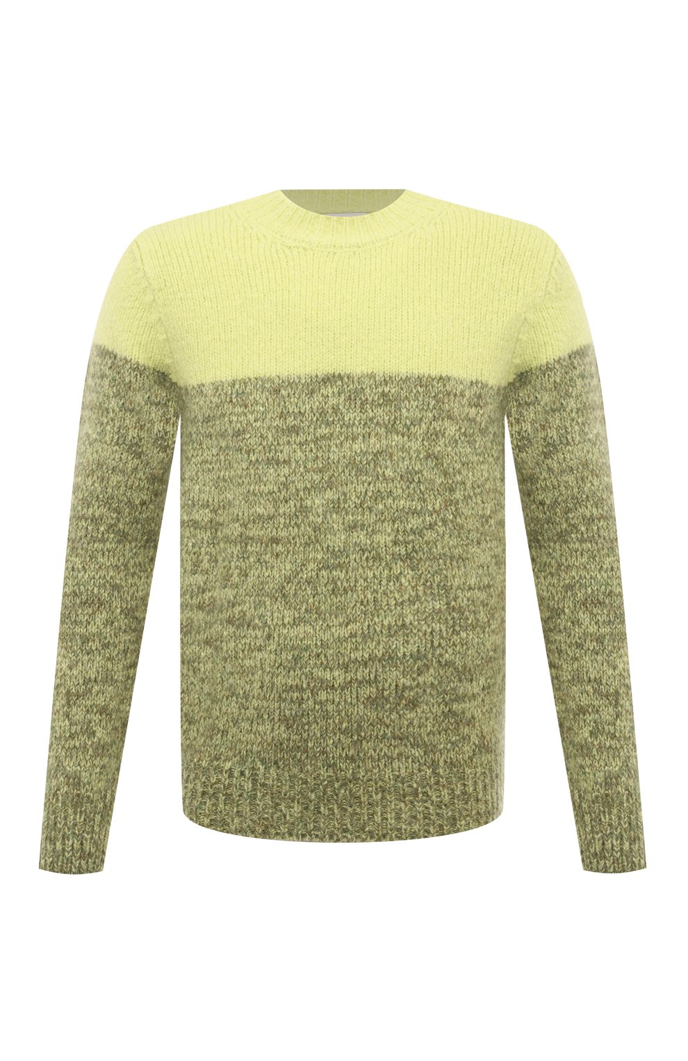 Шерстяной свитер DRIES VAN NOTEN салатового цвета по цене 79150 руб., арт. 242-021245-9709, фото 1 Шерстяной свитер DRIES VAN NOTEN, арт. 242-021245-9709, фото 1