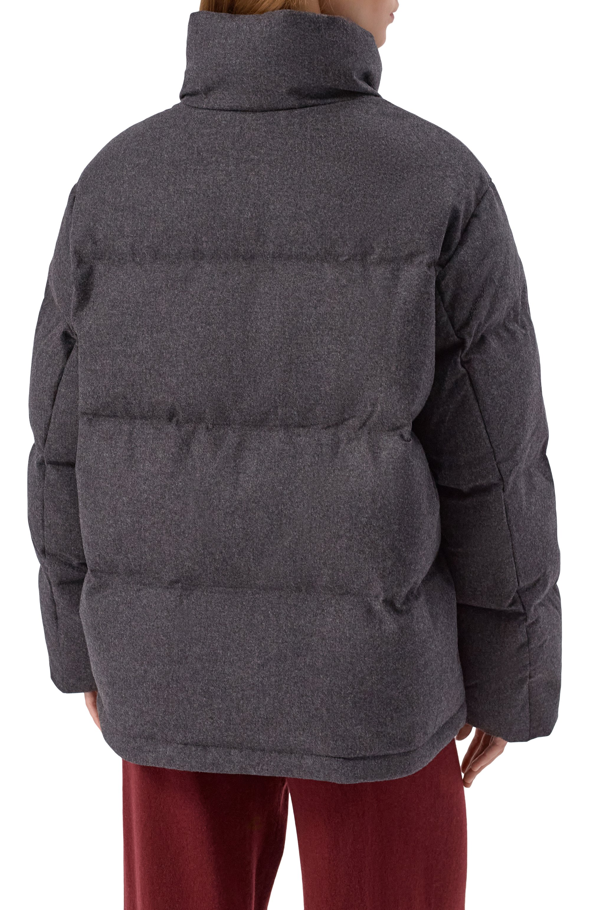 Пуховик из шерсти и кашемира 12 STOREEZ серого цвета по цене 69000 руб., арт. 133516, фото 4 Пуховик из шерсти и кашемира 12 STOREEZ, арт. 133516, фото 4