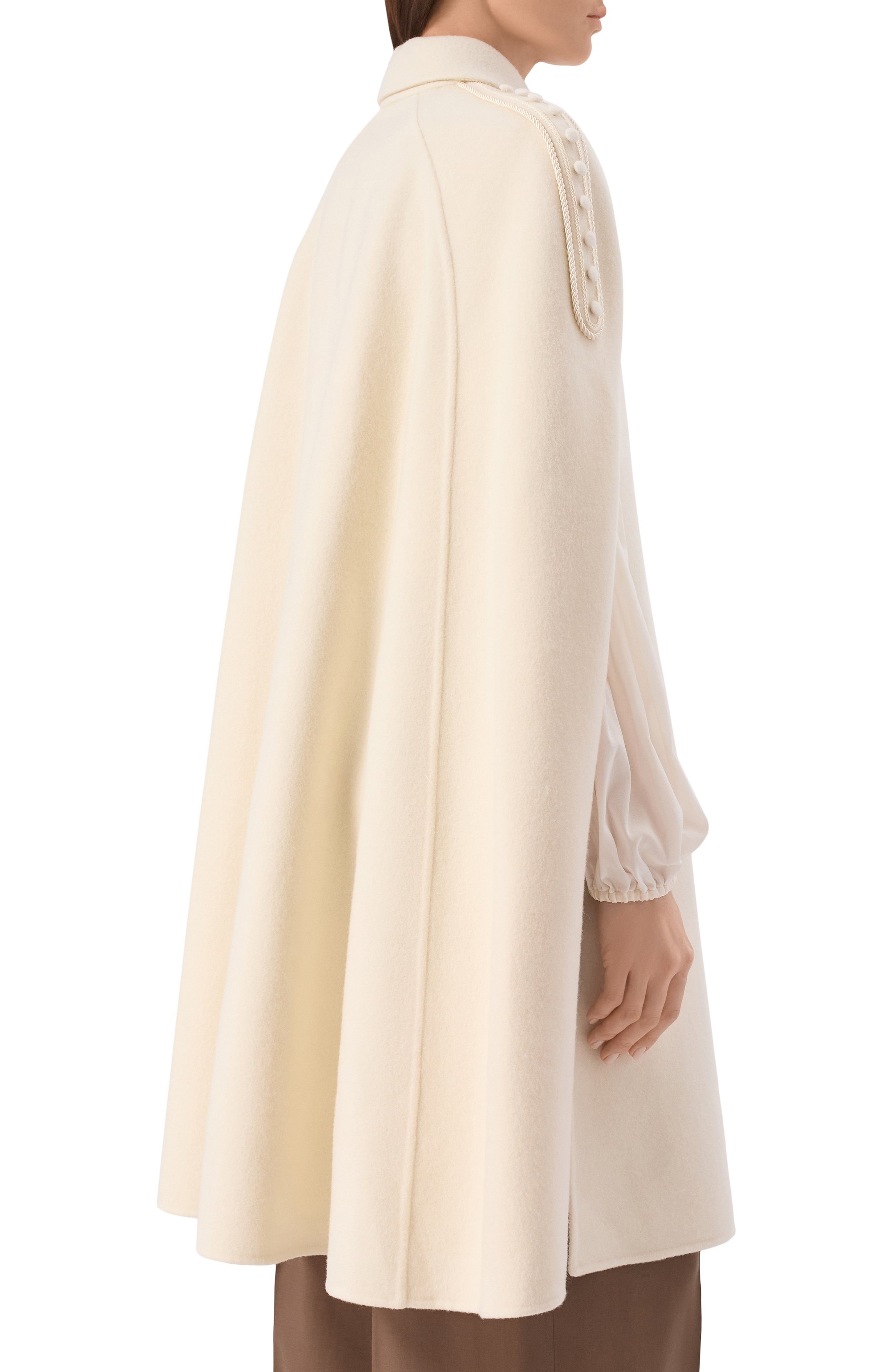 Кейп из шерсти и кашемира ELIE SAAB, арт. J0178EF25W0003, фото 4