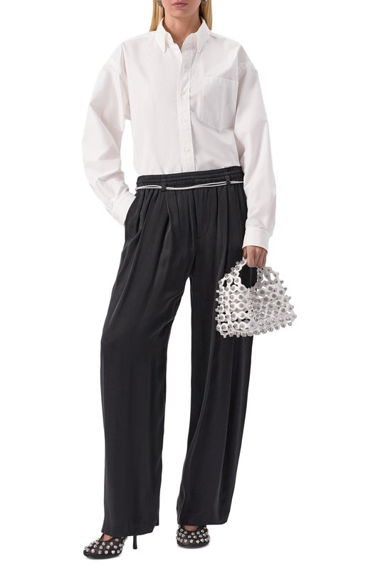 Хлопковая рубашка alexanderwang.t 4WC2251013 Белый  4WC2251013 Фото 2